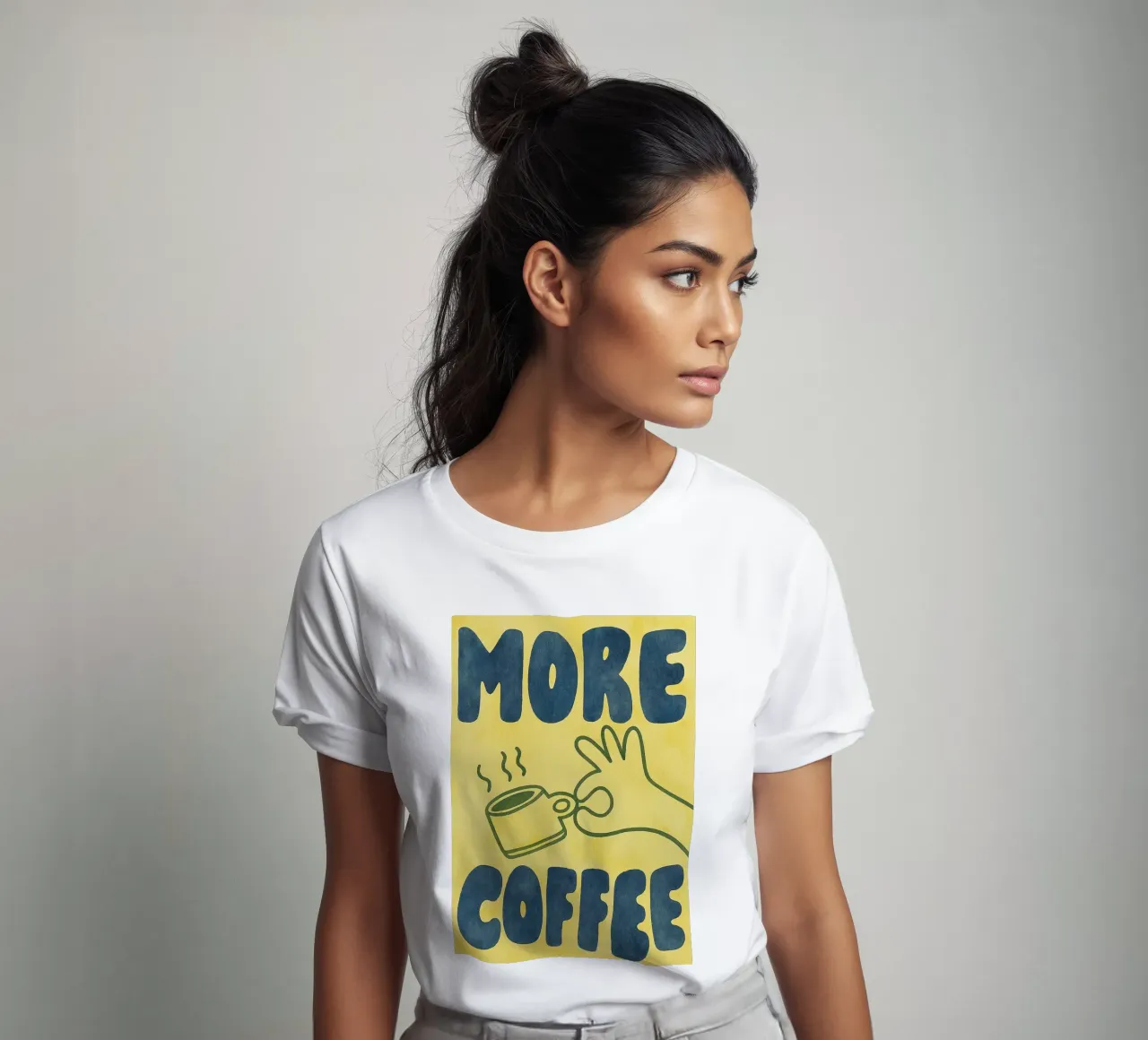 più caffè t-shirt da onelove