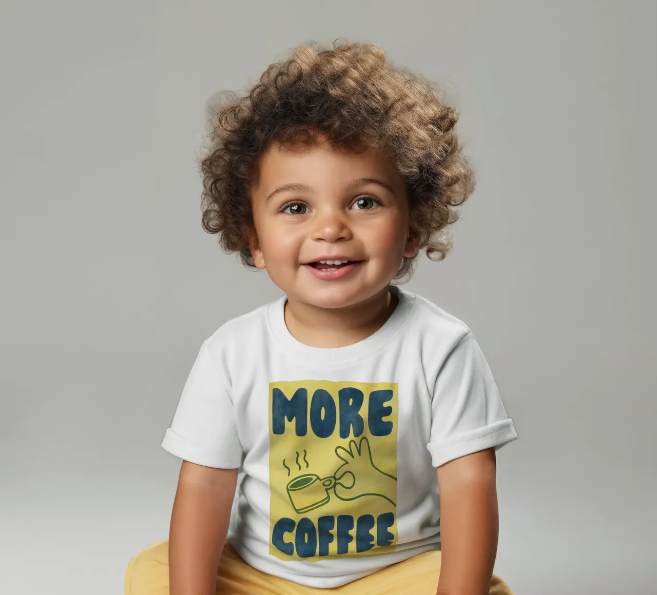 più caffè maglietta neonato da onelove