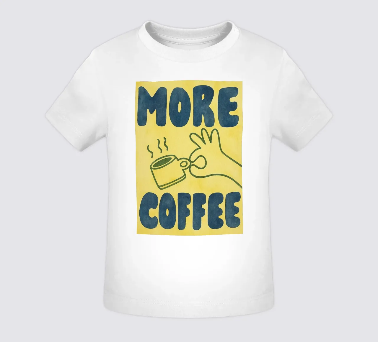 più caffè maglietta neonato da onelove