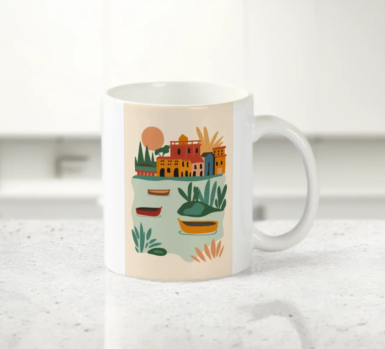 Pianta in vaso Vista tazza in ceramica da Muse Artworks
