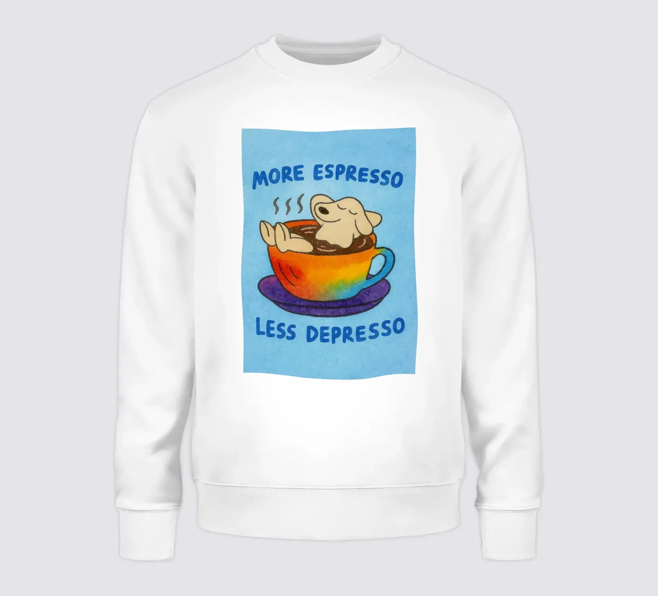 More Espresso Less Depresso felpa da onelove