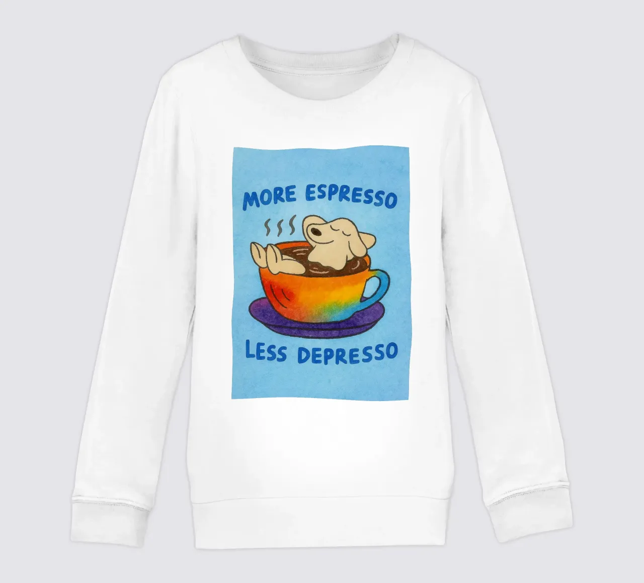More Espresso Less Depresso felpa bambino da onelove