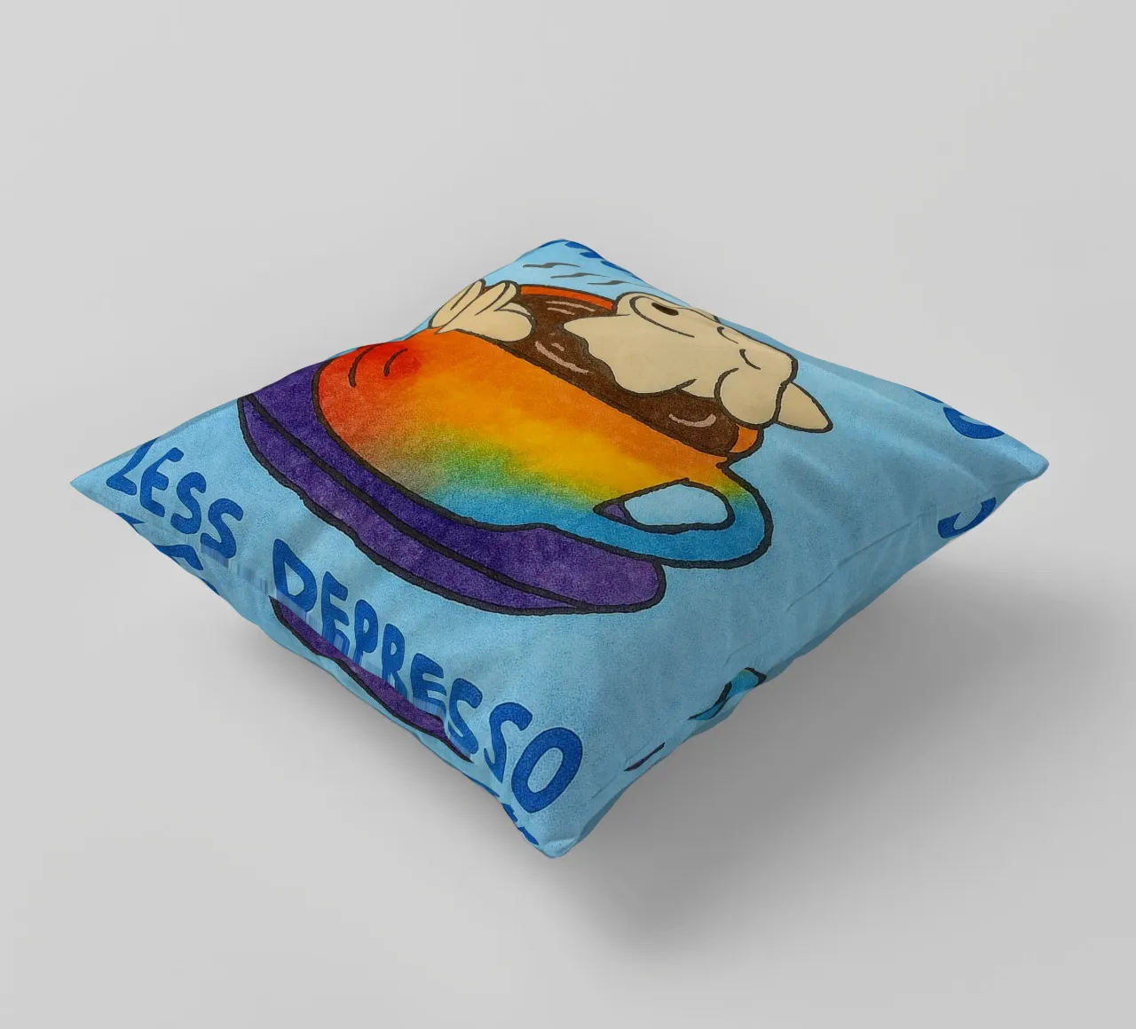 More Espresso Less Depresso cuscino da onelove
