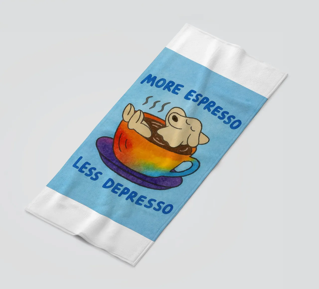 More Espresso Less Depresso telo mare da onelove
