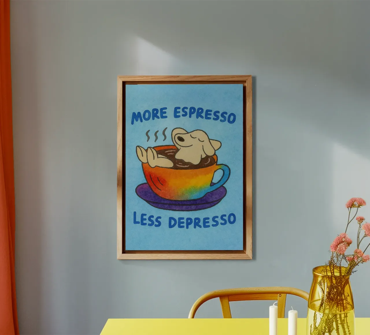 More Espresso Less Depresso alluminio dibond da onelove