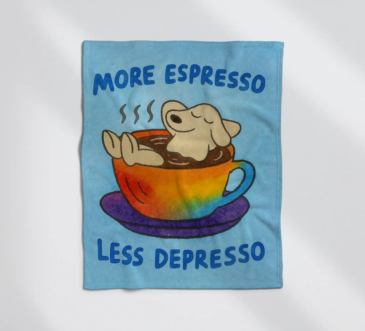 More Espresso Less Depresso coperta in pile da onelove