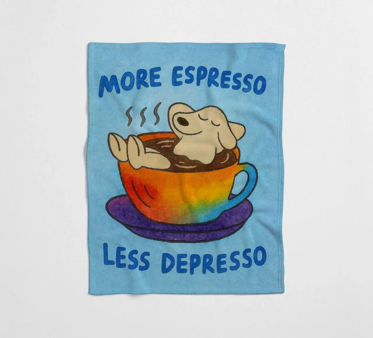 More Espresso Less Depresso coperta in pile da onelove