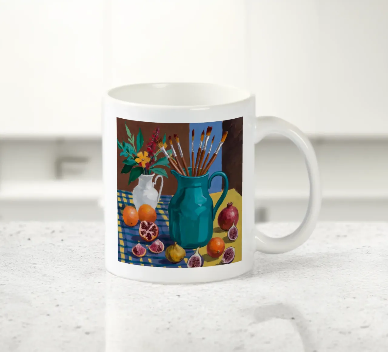 Creazione di una brocca turchese tazza in ceramica da Fable Tempa