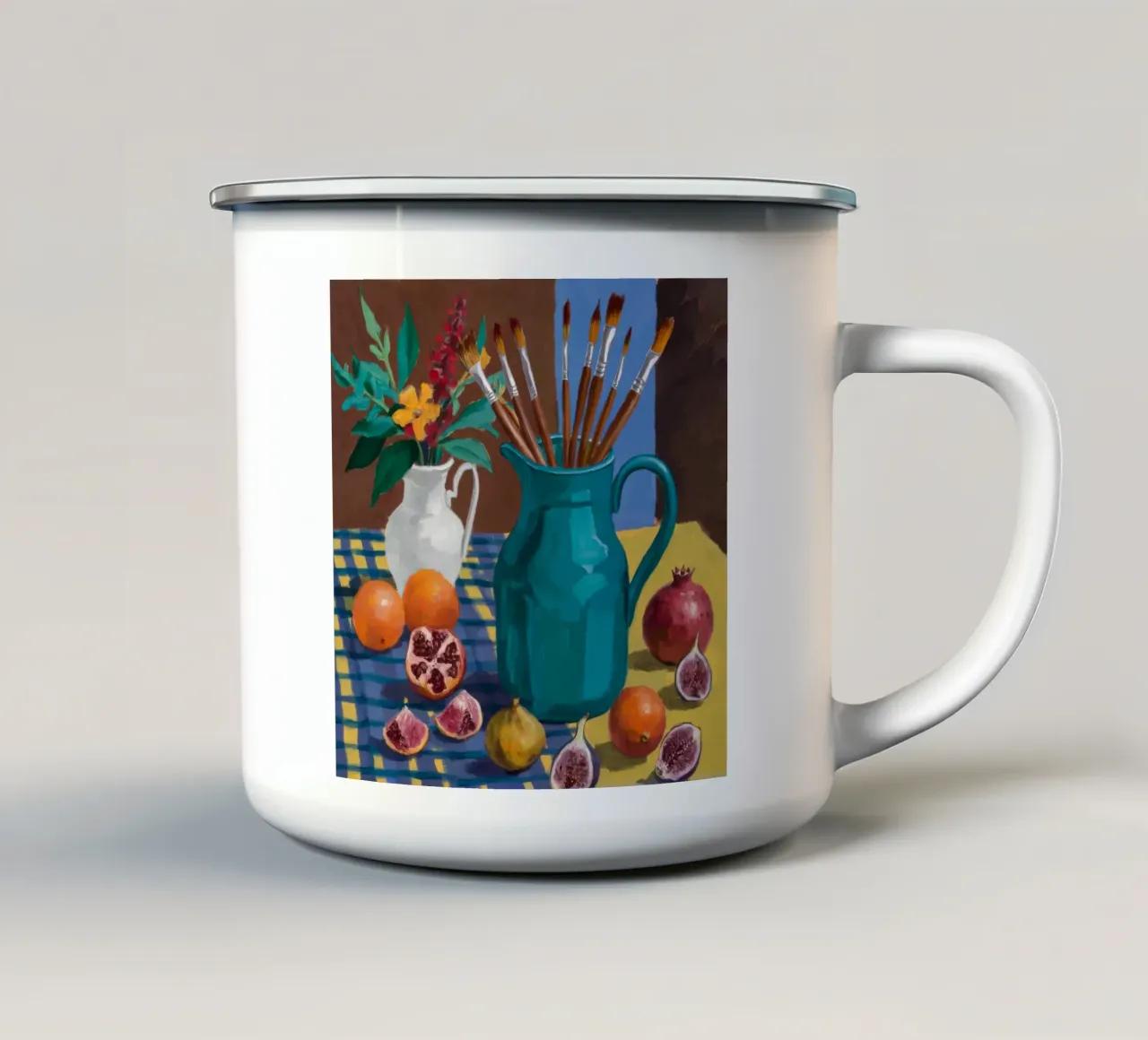 Creazione di una brocca turchese tazza in smalto da Fable Tempa