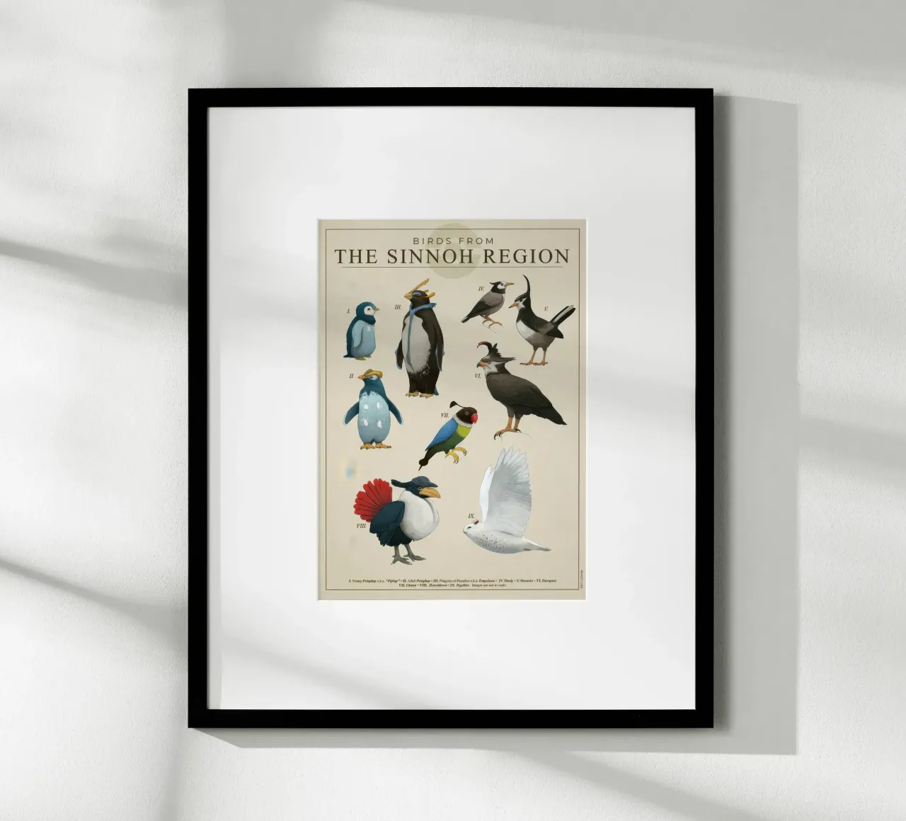 Uccello della regione di Sinnoh Poster poster da Lacerdaprint