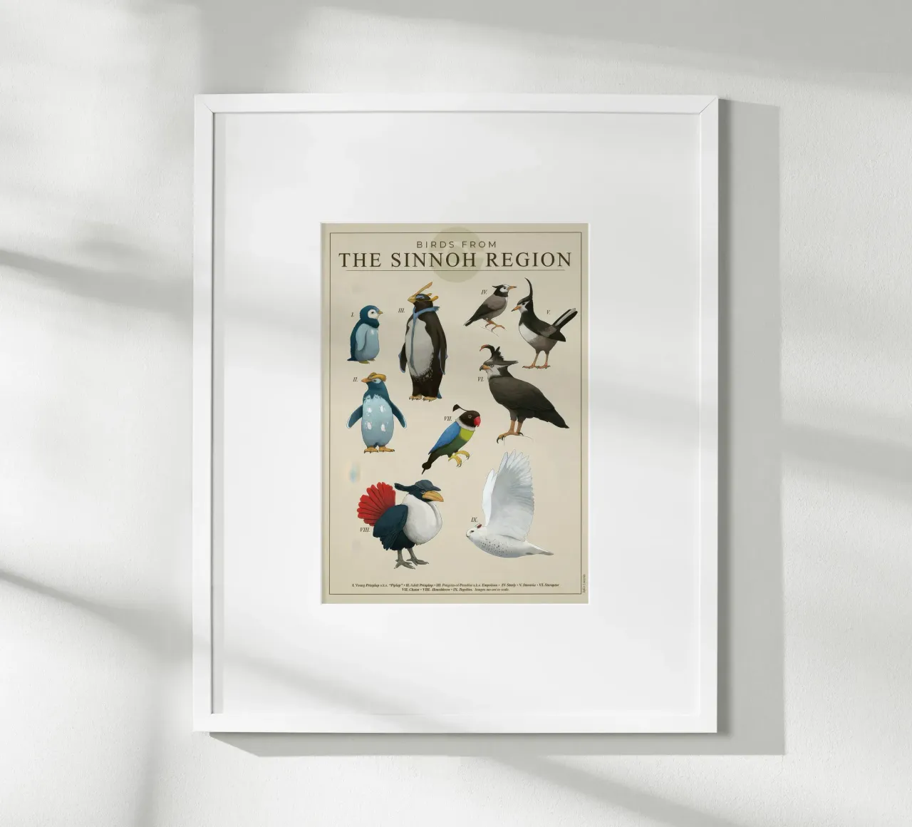 Uccello della regione di Sinnoh Poster poster da Lacerdaprint