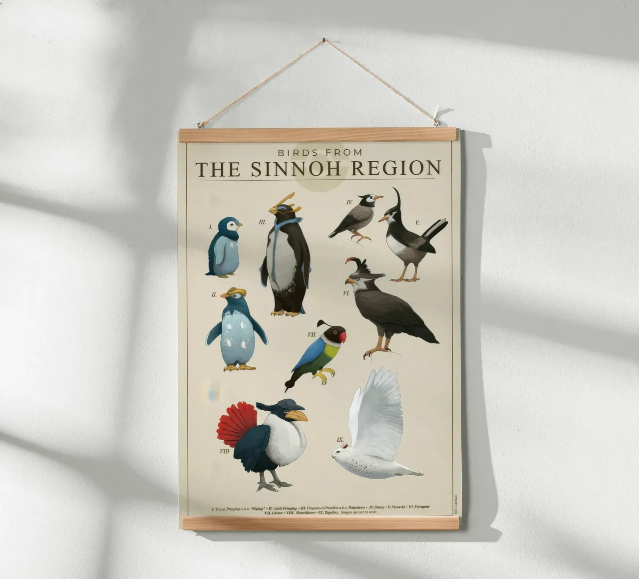 Uccello della regione di Sinnoh Poster poster da Lacerdaprint