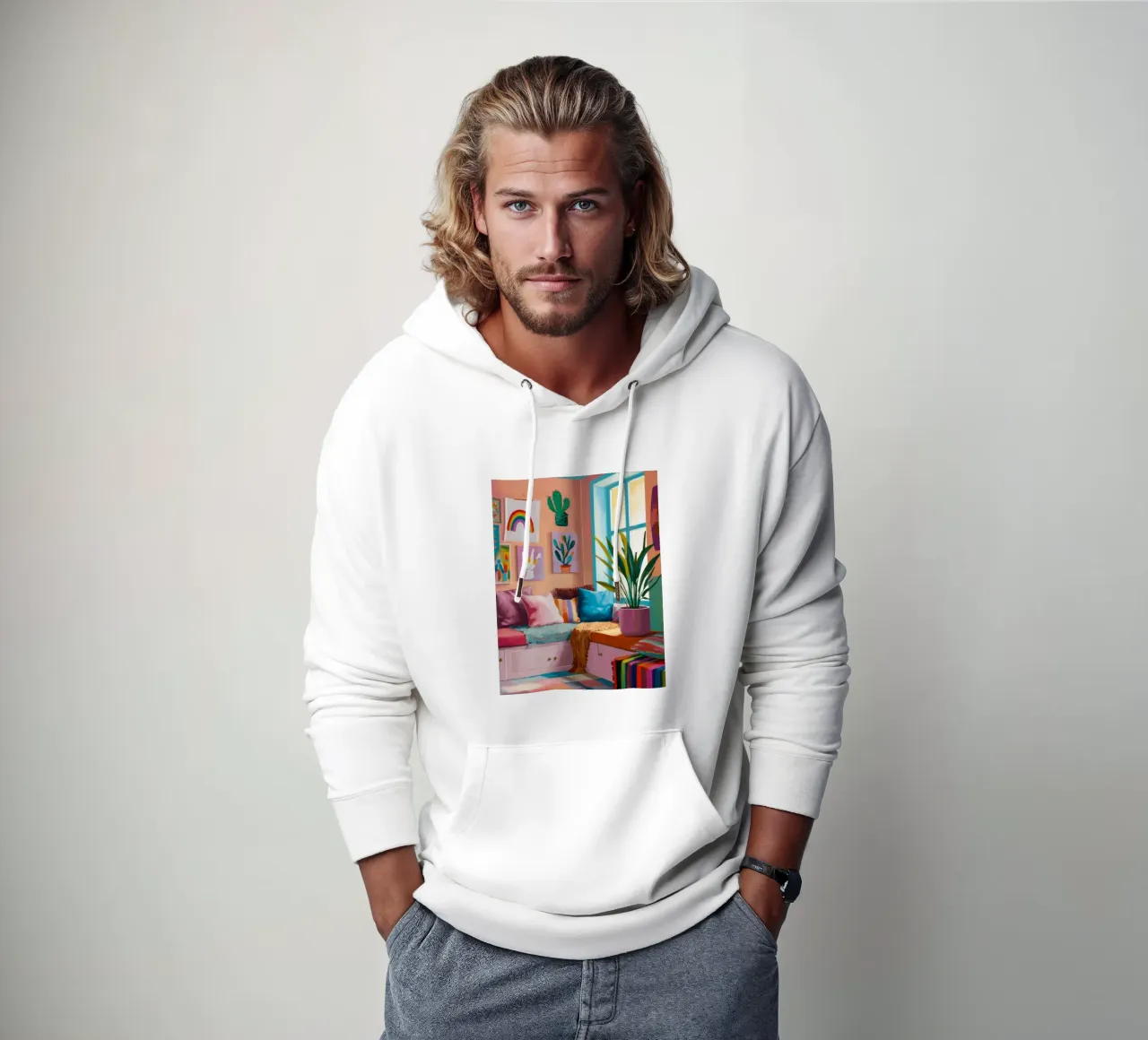 Angolo di lettura arcobaleno felpa con cappuccio da Haven Fantasy