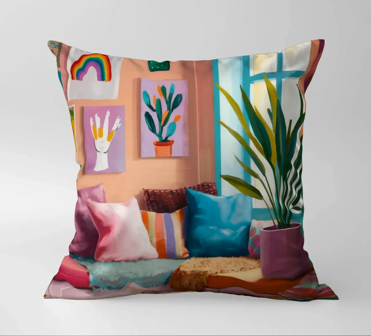Regenbogen-Leseecke Kissen von Haven Fantasy