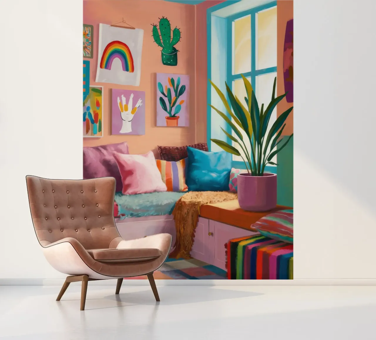 Rainbow Reading Nook photo wallpaper by Haven Fantasy