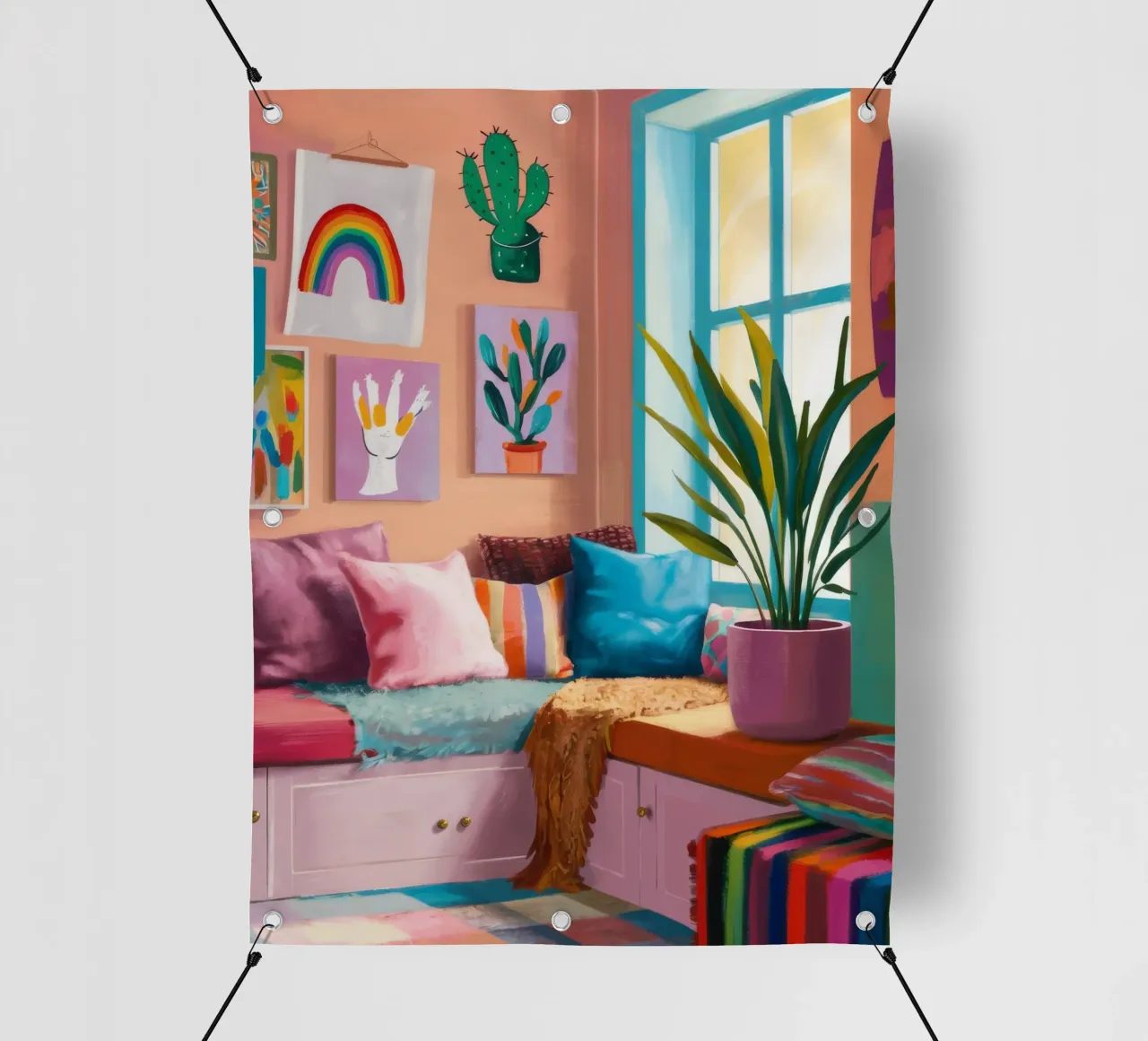 Rainbow Reading Nook pvc cover by Haven Fantasy
