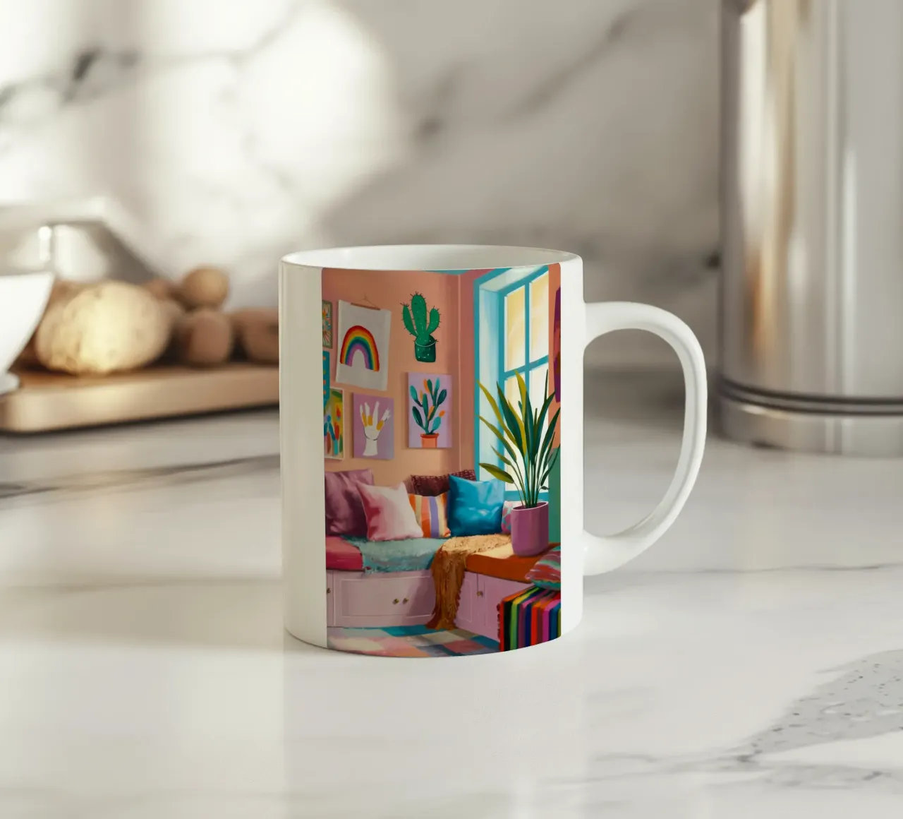 Angolo di lettura arcobaleno tazza in ceramica da Haven Fantasy