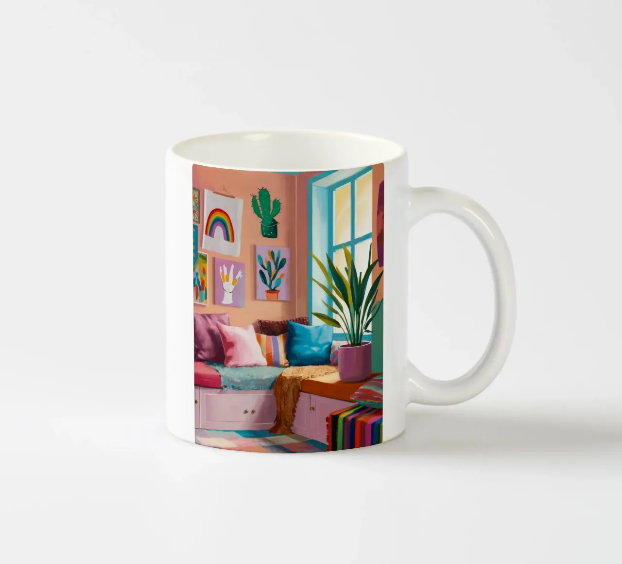 Angolo di lettura arcobaleno tazza in ceramica da Haven Fantasy