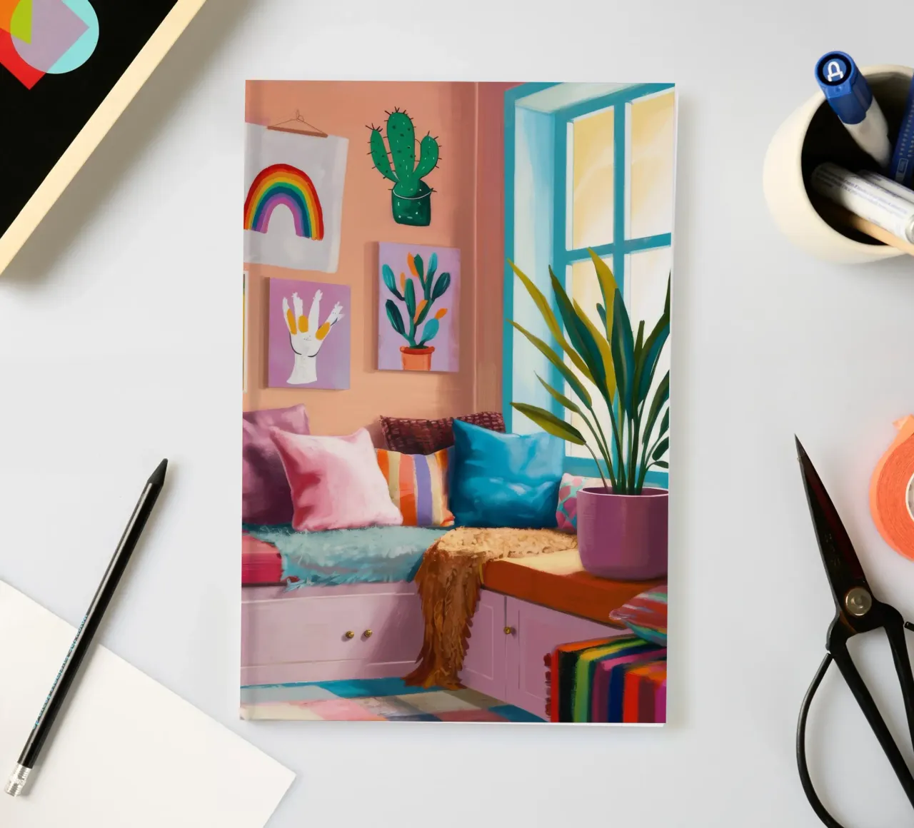 Rainbow Reading Nook notebook by Haven Fantasy