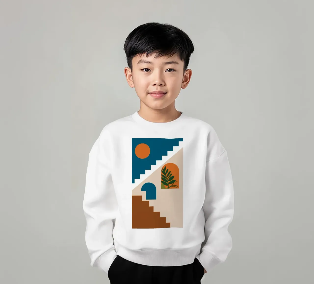 Treppe zur Sonne Kinder Sweatshirt von Muse Artworks