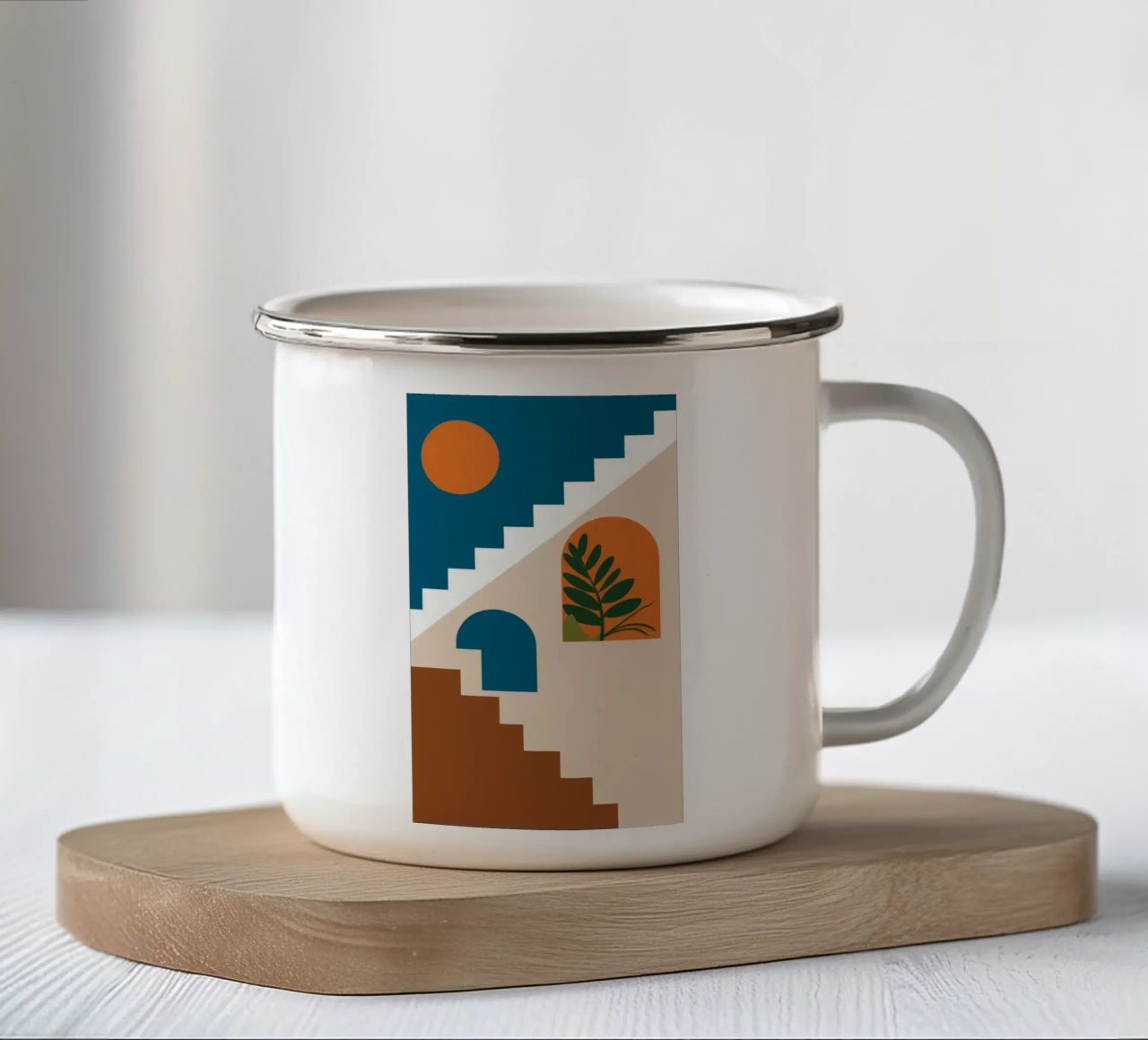 La scala del sole tazza in smalto da Muse Artworks