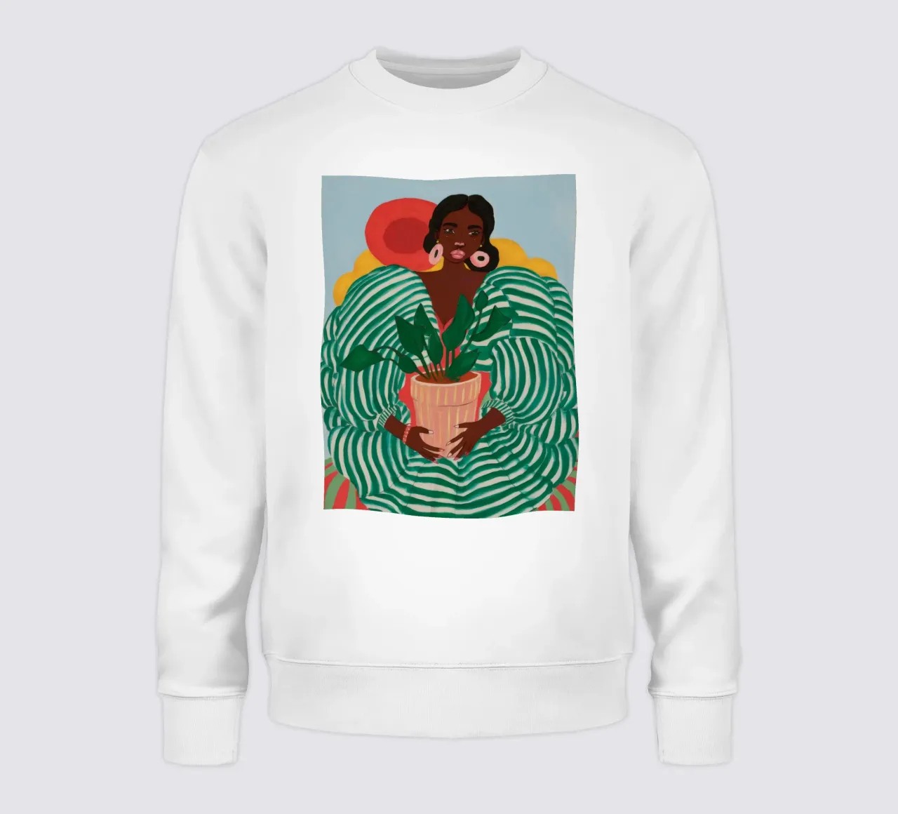 Abbraccio a strisce verdi felpa da FadeAura