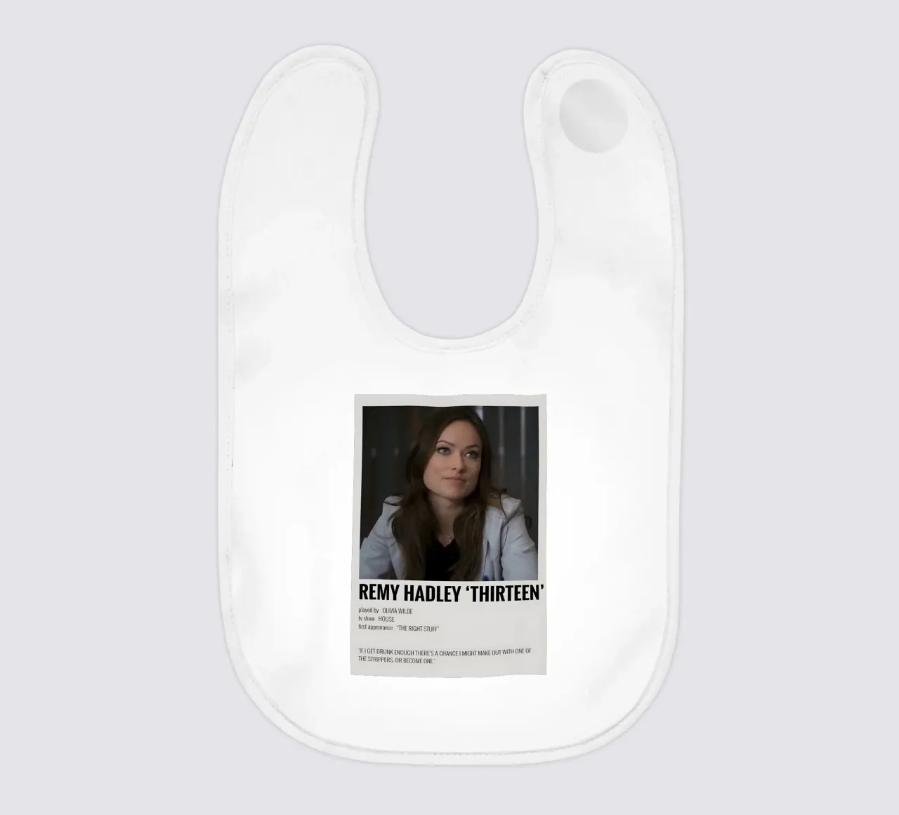 REMY HADLEY 'THIRTEEN' baby bib by MVFminimalist