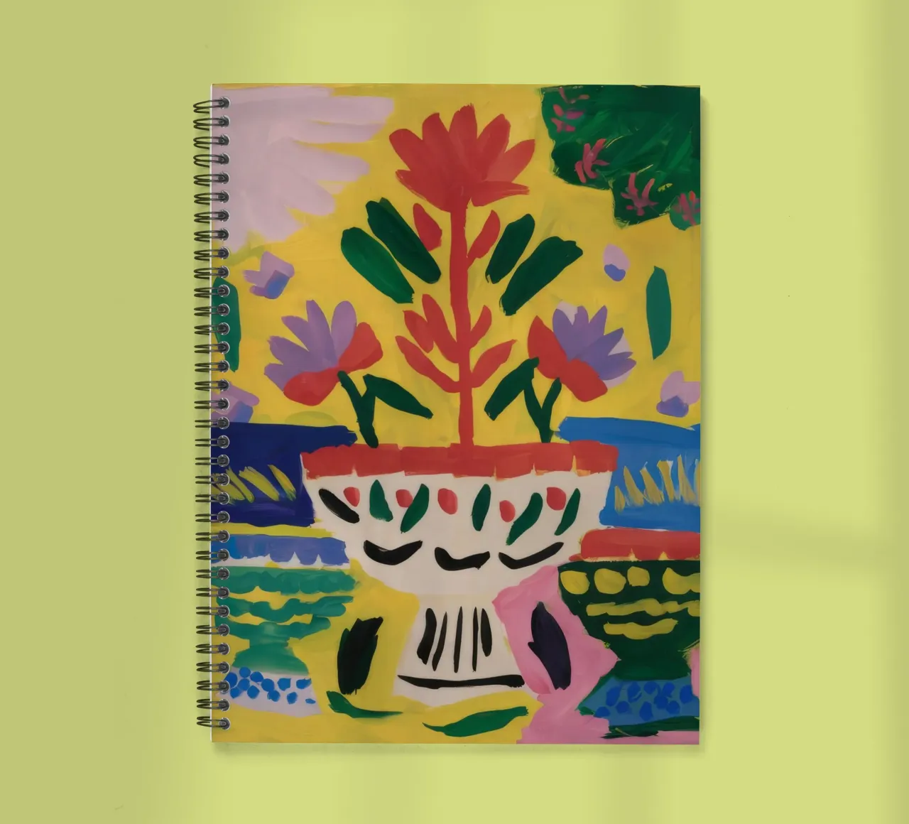 Abstract Garden Chaos spiral notebook by Tiga Bersama