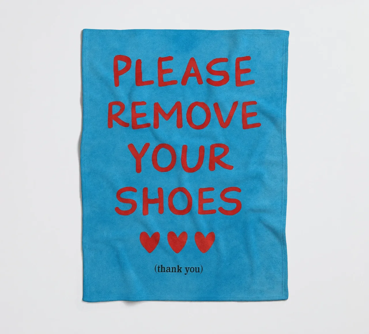 please remove your shoes fleece blanket by onelove