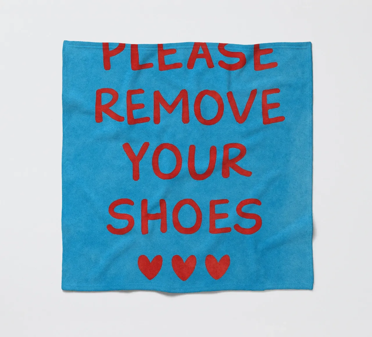 please remove your shoes fleece blanket by onelove