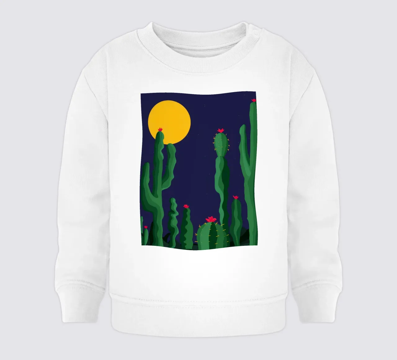 Luna notturna del cactus felpa neonato da Muse Artworks