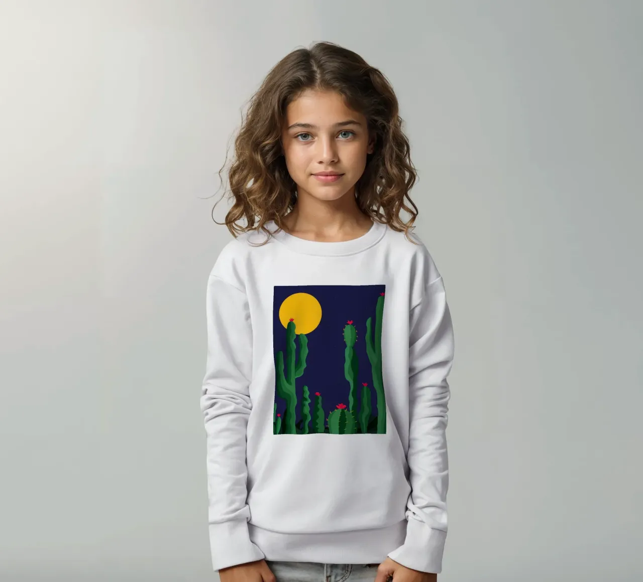 Luna notturna del cactus felpa bambino da Muse Artworks