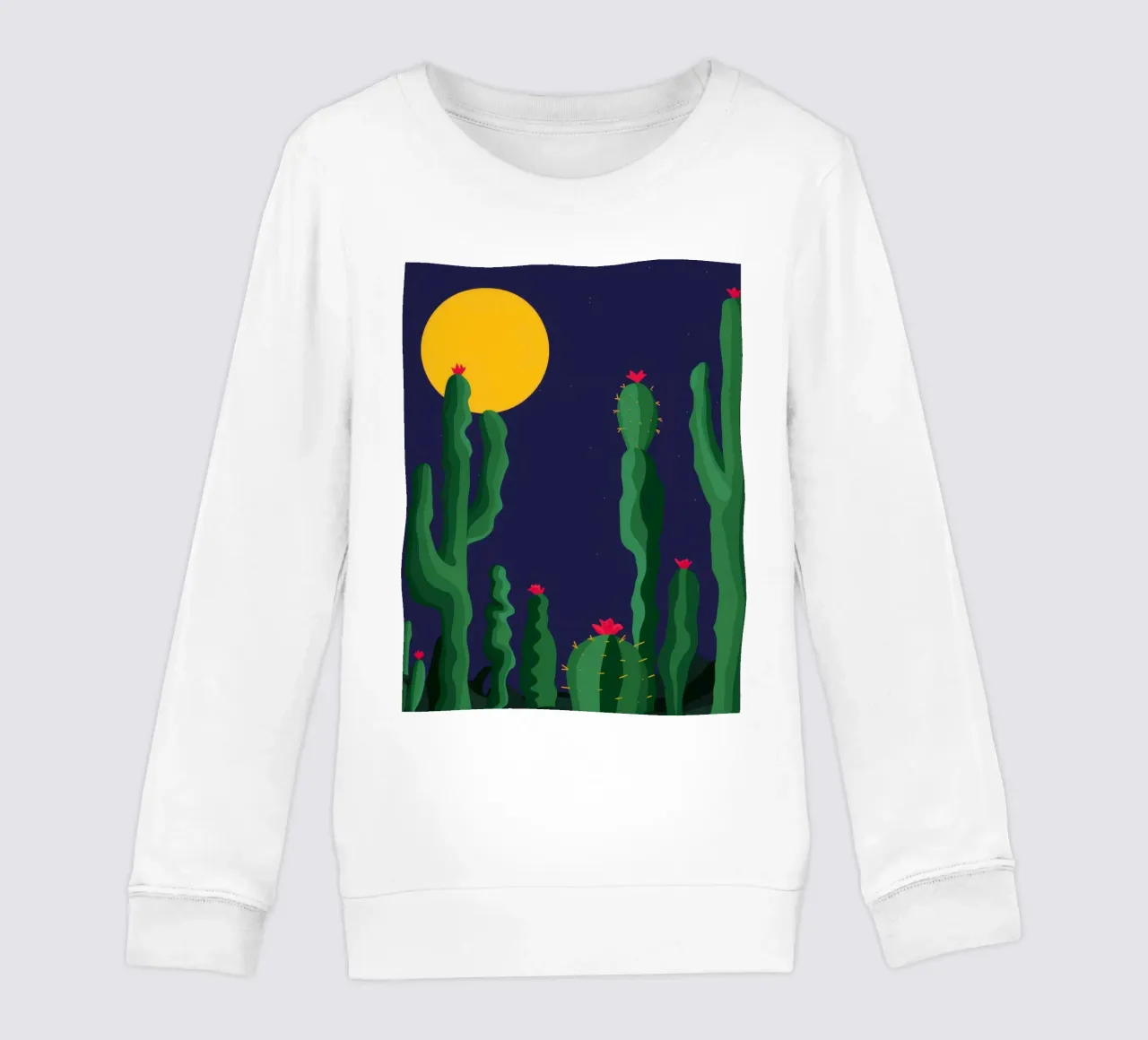 Luna notturna del cactus felpa bambino da Muse Artworks