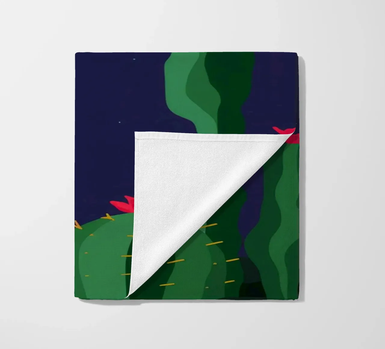 Luna notturna del cactus telo mare da Muse Artworks