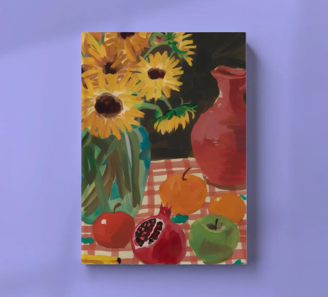 Sunflower Pomegranate Warmth notebook by Fable Tempa