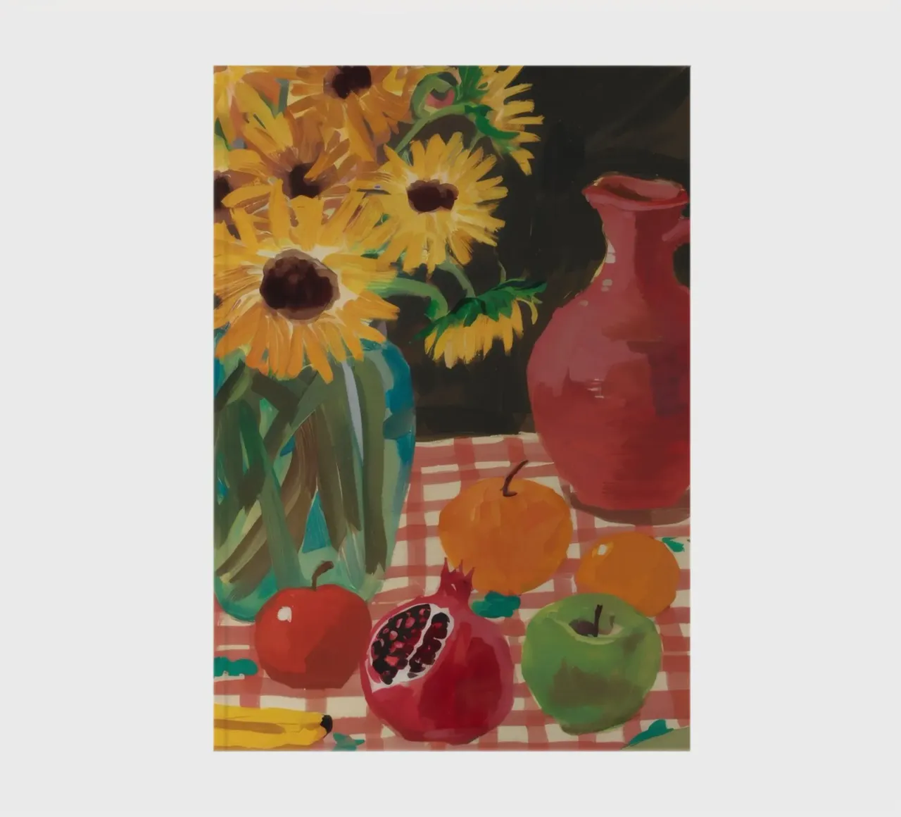 Sunflower Pomegranate Warmth notebook by Fable Tempa