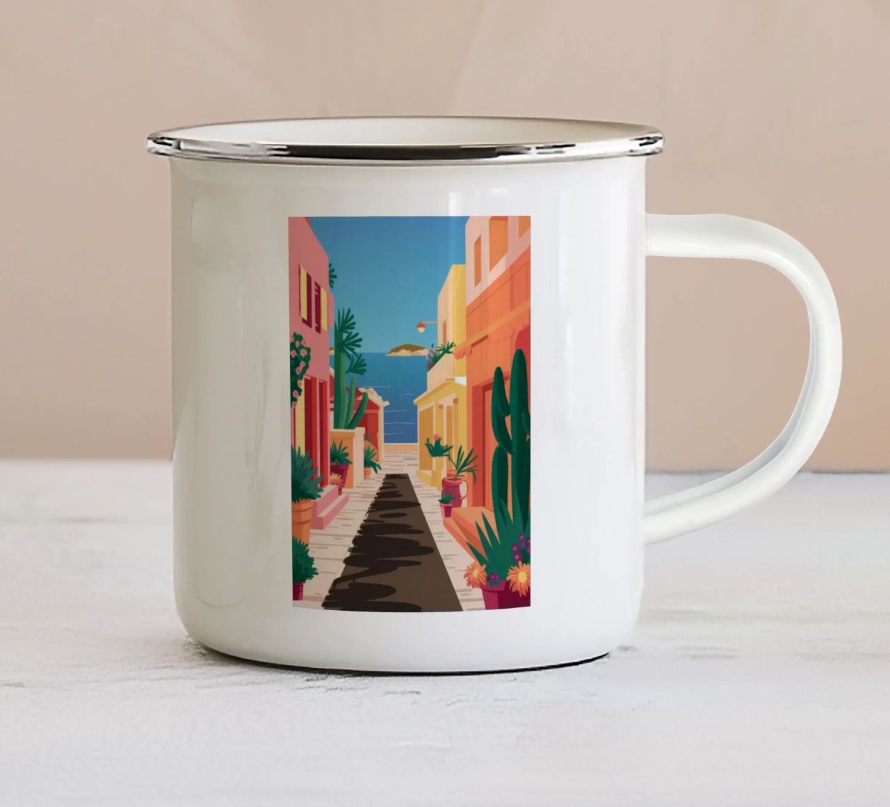 Via del Mare Sole tazza in smalto da Stone Decade