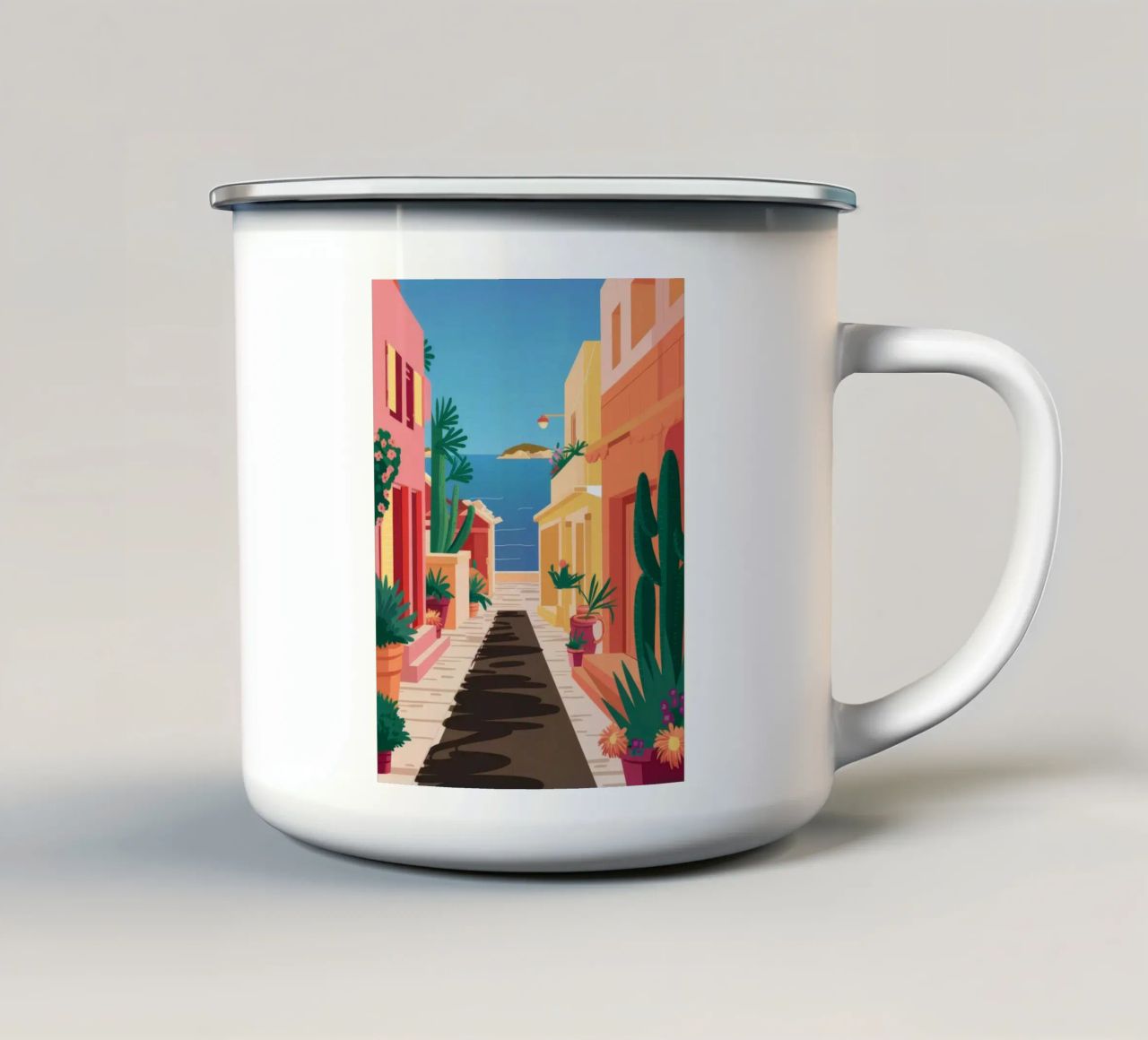 Via del Mare Sole tazza in smalto da Stone Decade
