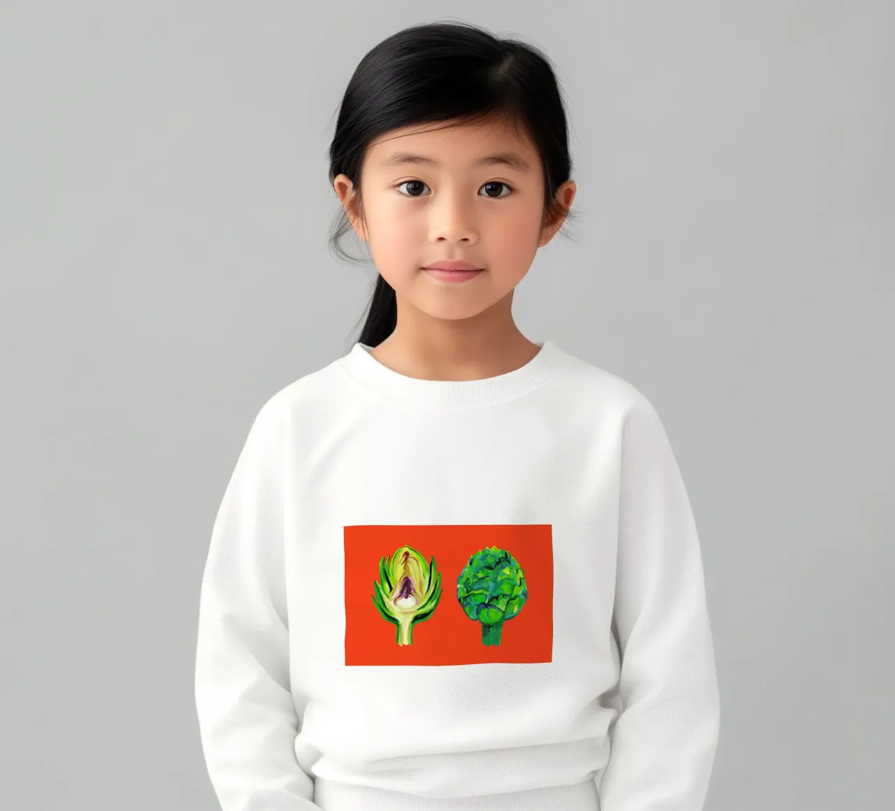 Artichokes On Orange felpa bambino da Alice Straker