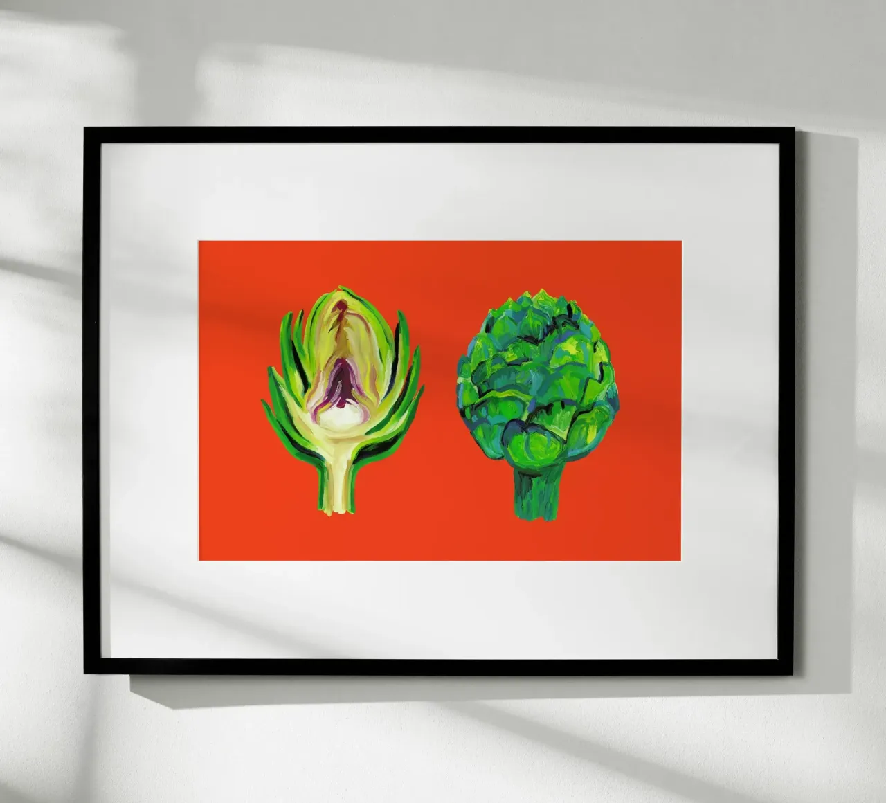 Artichokes On Orange carta hahnemühle da Alice Straker