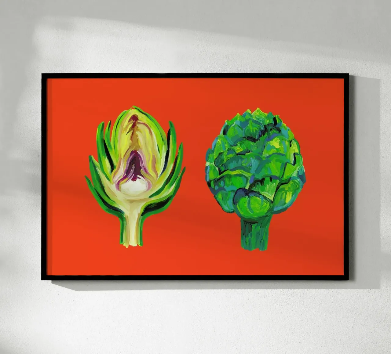 Artichokes On Orange carta hahnemühle da Alice Straker