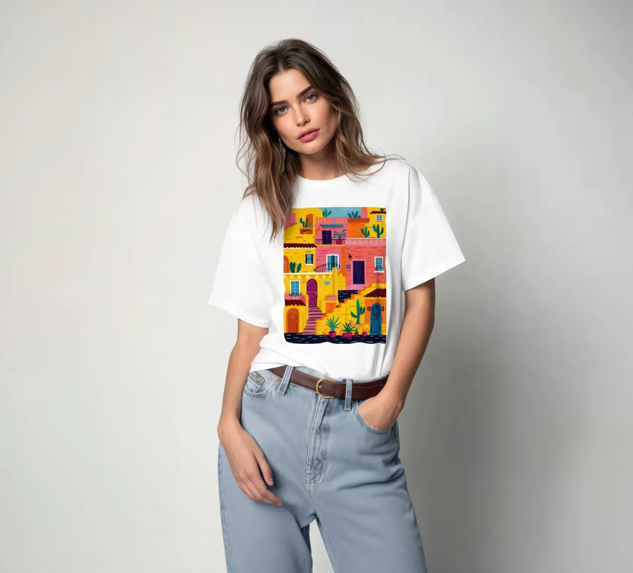 Labirinto colorato in collina t-shirt da FadeAura