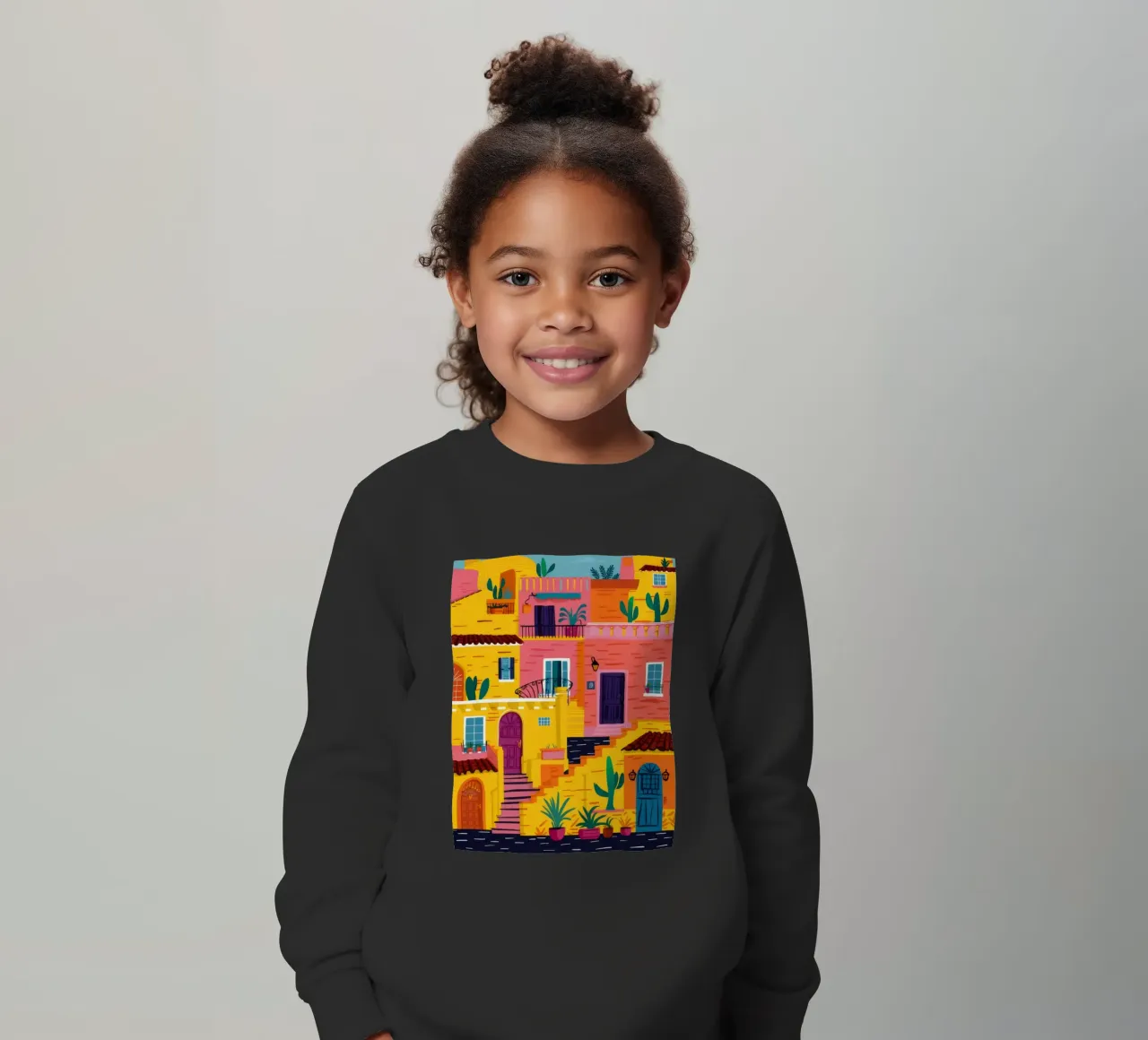 Labirinto colorato in collina felpa bambino da FadeAura