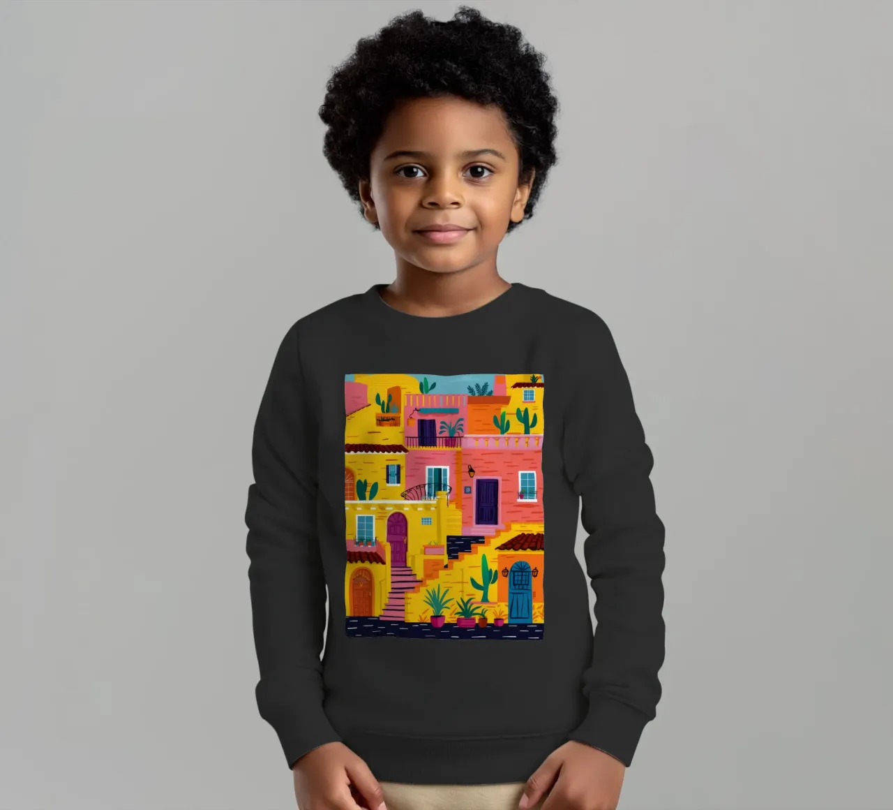 Labirinto colorato in collina felpa bambino da FadeAura