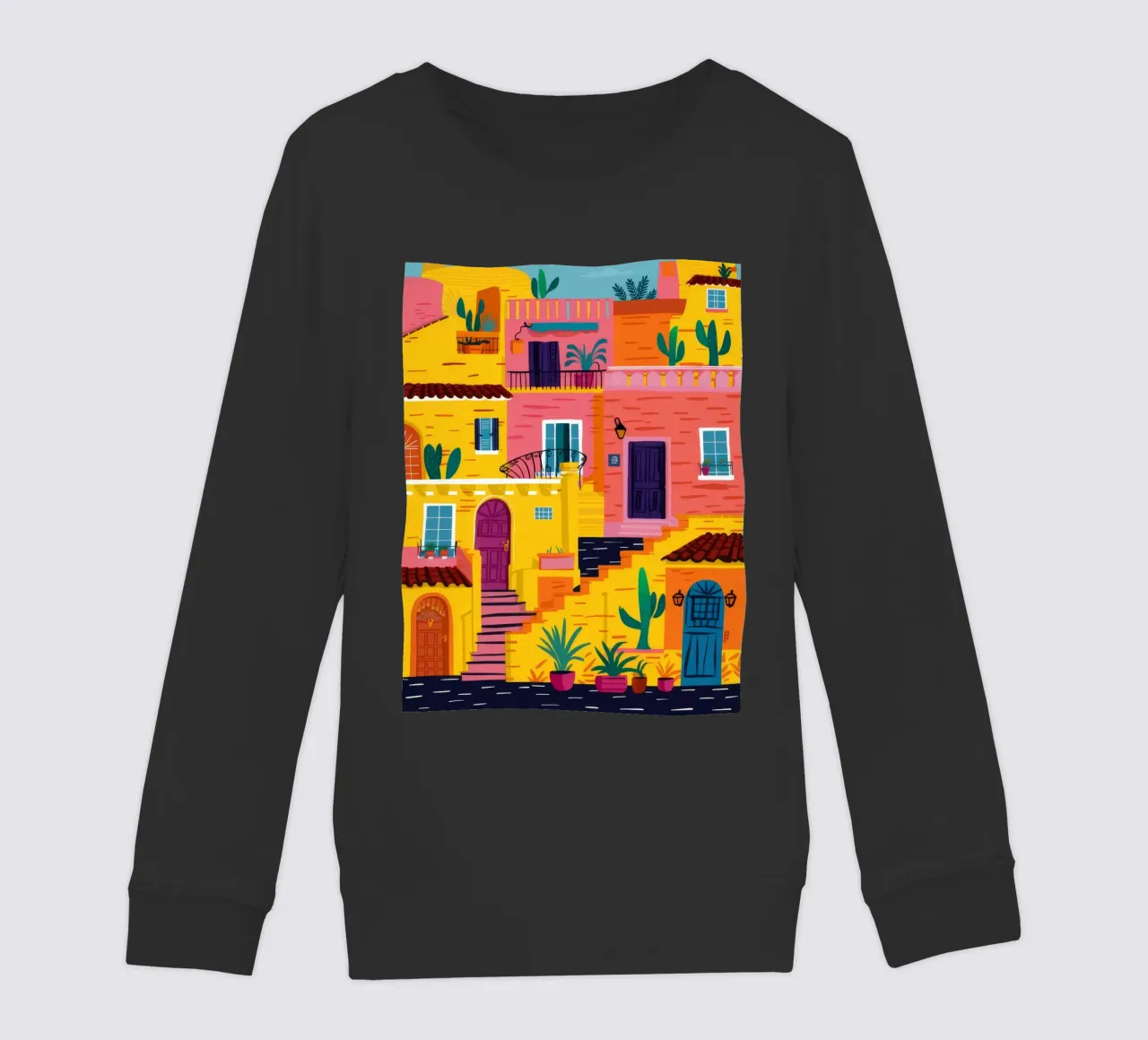 Labirinto colorato in collina felpa bambino da FadeAura