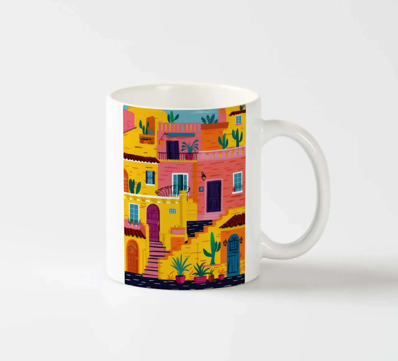 Labirinto colorato in collina tazza in ceramica da FadeAura