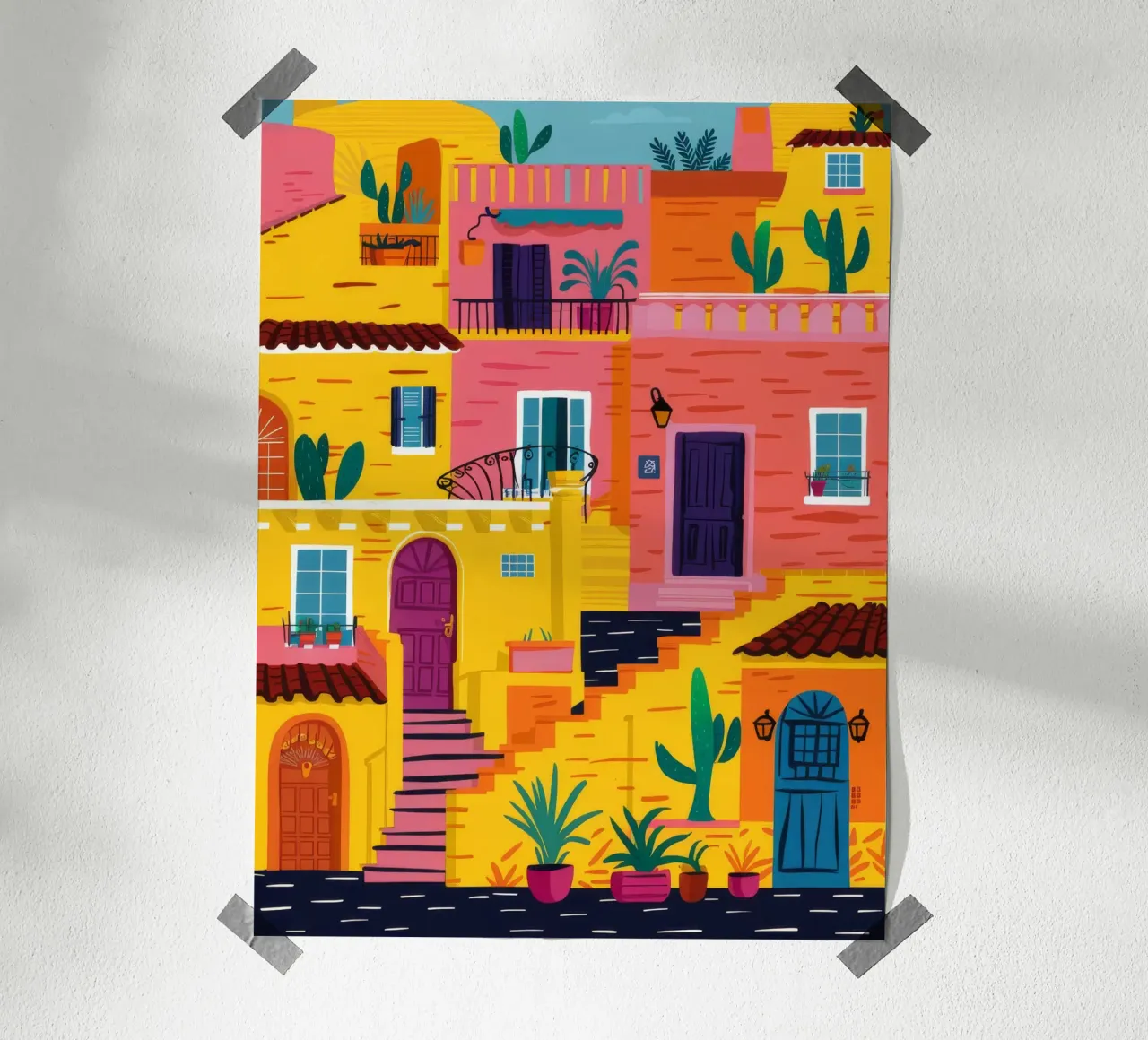 Labirinto colorato in collina carta hahnemühle da FadeAura