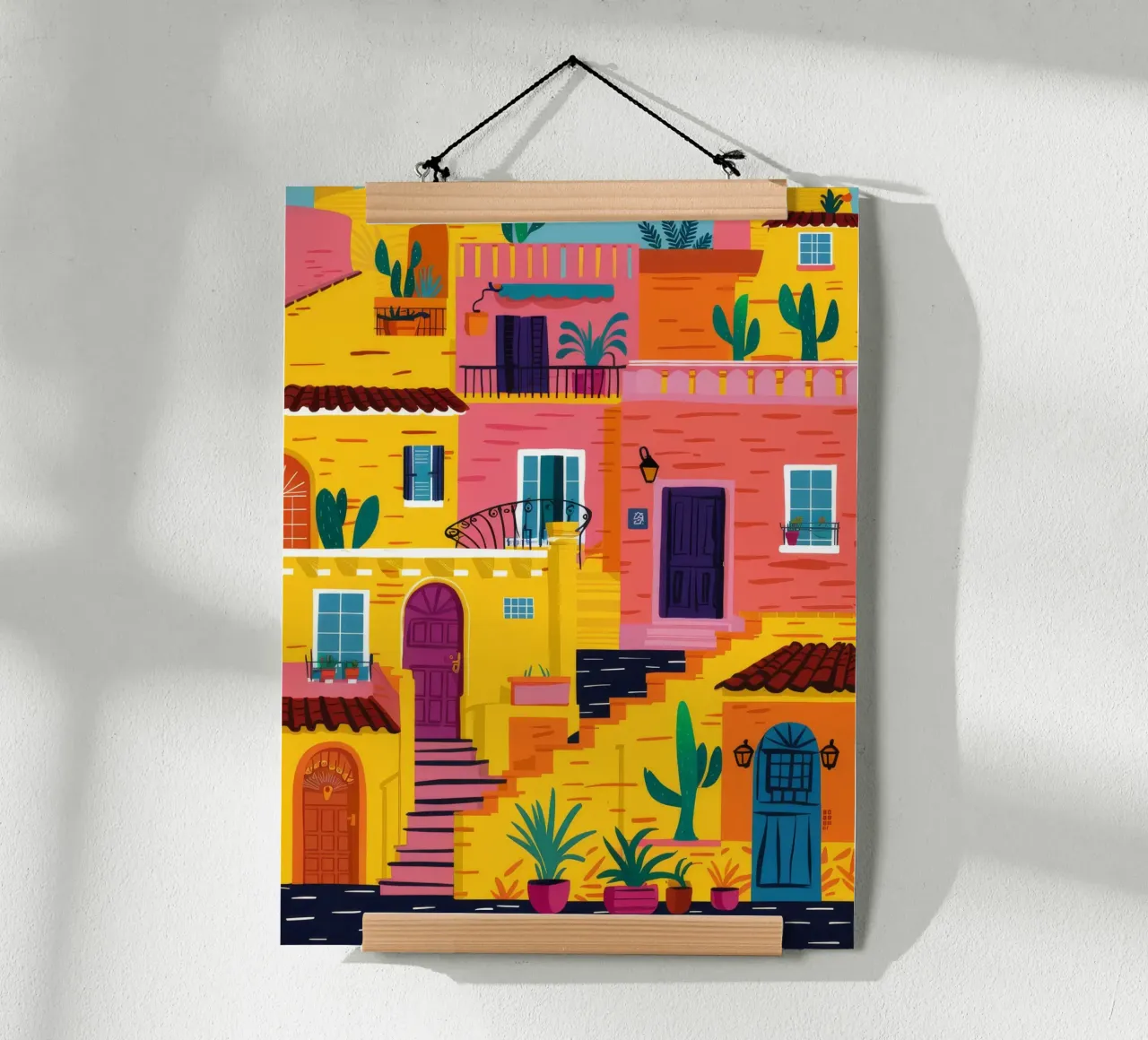 Labirinto colorato in collina carta hahnemühle da FadeAura