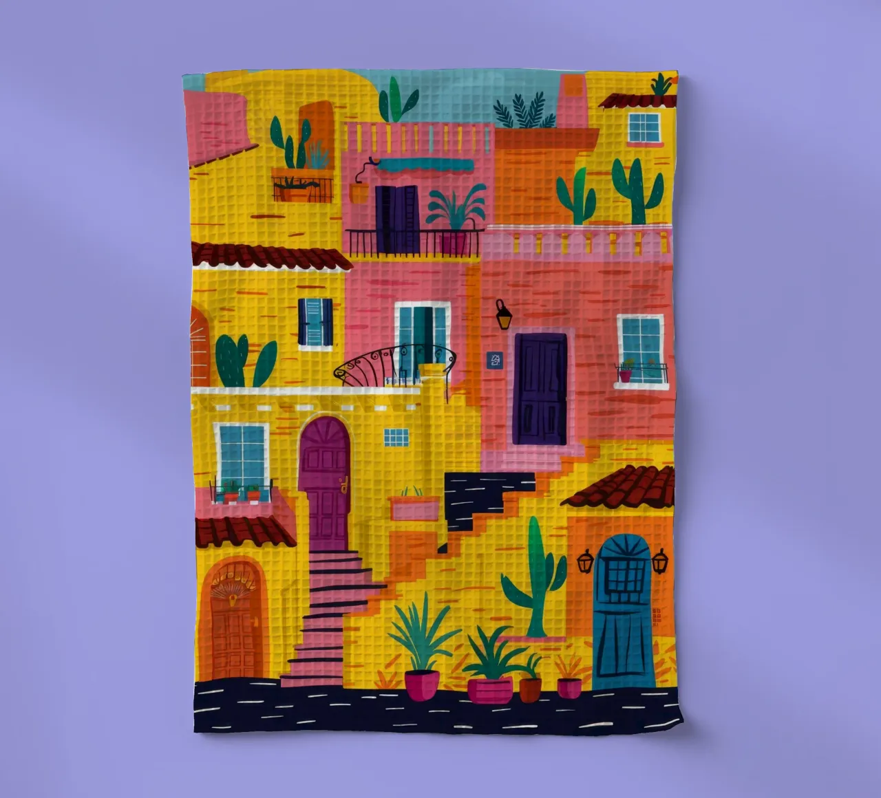 Labirinto colorato in collina canovaccio da cucina da FadeAura