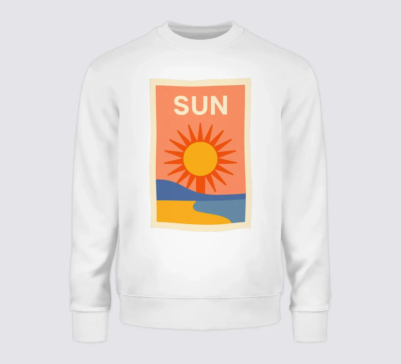 Sole grafico e retrò - SUN felpa da JETLAG | affiches voyage